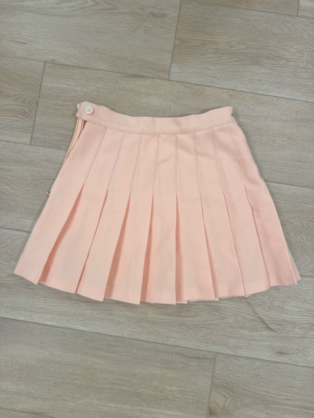 American Apparel Pleated Mini Skirt in Peach